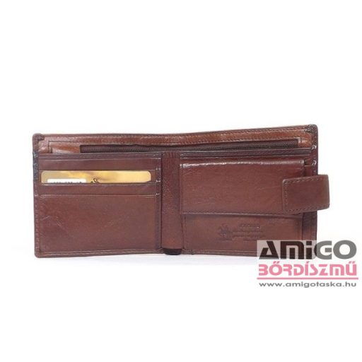 Cefiro barna patentos férfi bőr pénztárca a329-209-15