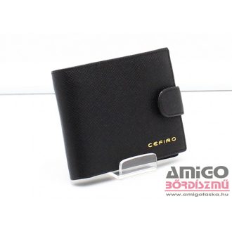 Cefiro fekete patentos férfi bőr pénztárca xh26-208-1a