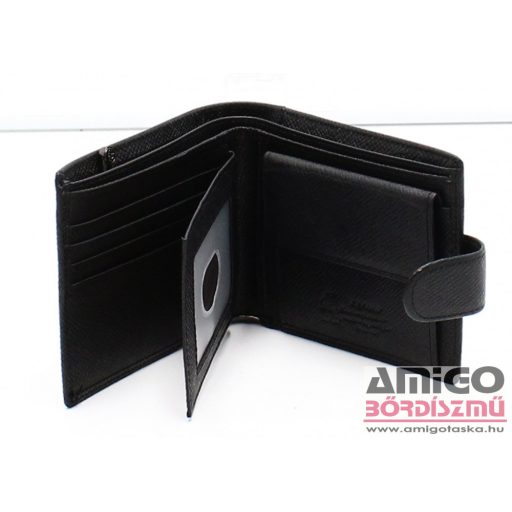 Cefiro fekete patentos férfi bőr pénztárca xh26-208-1a