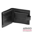 Cefiro fekete patentos férfi bőr pénztárca xh36-3152-1a