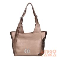   Chiara bronz anyagában mintás rostbőr női válltáska e6025 lusy