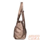 Chiara bronz anyagában mintás rostbőr női válltáska e6025 lusy