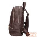 Chiara sötétbarna erezett rostbőr női hátizsák i5000 milton