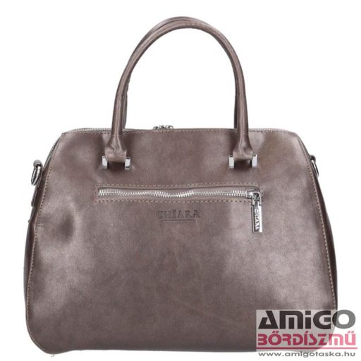 Chiara bronz / mintás rostbőr női kézi / válltáska k7026g-bis malaga