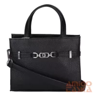   Chiara fekete erezett kicsi rostbőr női kézi / válltáska k7038 vivian