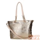 Chiara fényes arany / levélmintás rostbőr női válltáska l5008 dawida