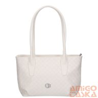   Chiara fehér / steppelt rostbőr női válltáska m8054 debora