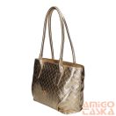 Chiara fényes arany / steppelt rostbőr női válltáska m8054 debora