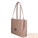 Chiara bézs erezett / virágmintás rostbőr női válltáska m893-bis dalwina