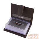 Corvo bianco barna patentos álló bőr kártyatartó scb2038/t