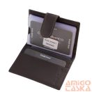 Corvo bianco barna patentos álló bőr kártyatartó scb2038/t