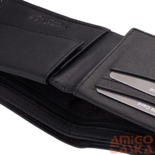 Corvo bianco fekete patentos férfi bőr pénztárca scc09/t