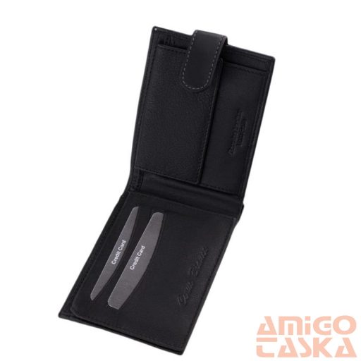 Corvo bianco fekete patentos férfi bőr pénztárca scc09/t