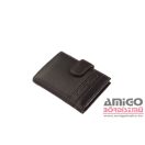 Corvo bianco fekete patentos álló bőr kártyatartó sfc808/t