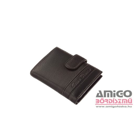 Corvo bianco fekete patentos álló bőr kártyatartó sfc808/t