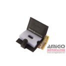 Corvo bianco fekete patentos álló bőr kártyatartó sfc808/t