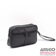 Darabbőr fekete 4 cipzáras férfi autóstáska 0089-0006