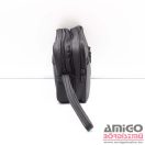 Darabbőr fekete öt cipzáras nagy férfi autóstáska 0089-0001