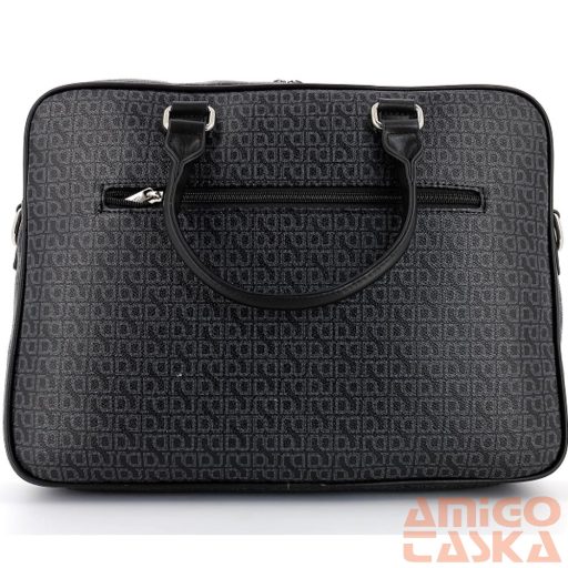 David jones fekete / szürke mintás műbőr irattartós laptoptáska 906602