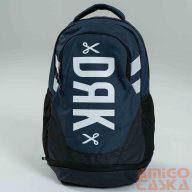   Dorko sötétkék / fekete / fehér feliratos textil hátizsák 25fue0032-0400