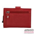 Double-d piros alumínium kártyatartós álló fazonú kicsi férfi bőr pénztárca 18208017