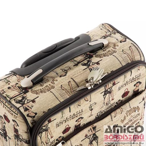 Emporio valentini kávézó / női alakos kicsi textil bőrönd 8169