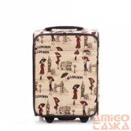   Emporio valentini london mintás / női alakos kicsi textil bőrönd 8169