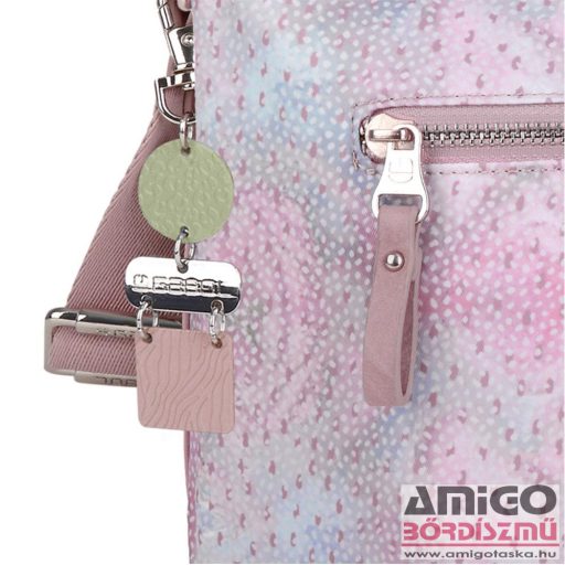 Gabol rózsaszín / színes mintás női textil válltáska nabila 603529019