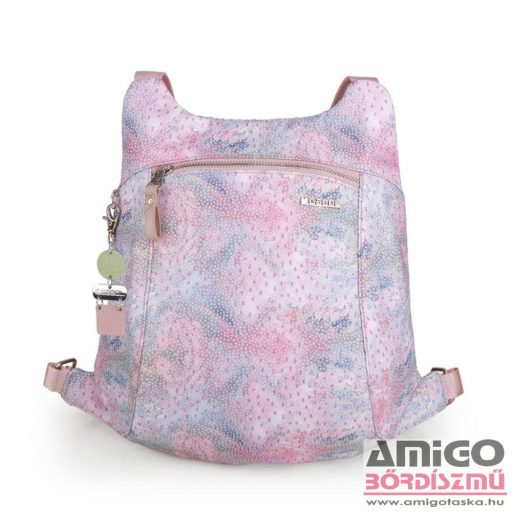 Gabol rózsaszín / színes mintás női textil váll / hátitáska nabila 603546019