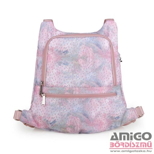 Gabol rózsaszín / színes mintás női textil váll / hátitáska nabila 603546019