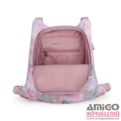Gabol rózsaszín / színes mintás női textil váll / hátitáska nabila 603546019