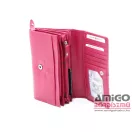 Giorgio carelli pink nagy női puha bőr pénztárca 512930065