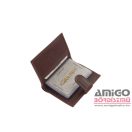 Giultieri barna patentos álló bőr kártyatartó ga808t