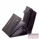 Giultieri fekete patentos kicsi férfi bőr pénztárca gcs102/t