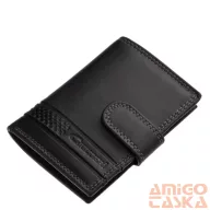   Giultieri fekete patentos álló bőr kártyatartó scr2038/t