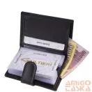 Giultieri fekete patentos álló bőr kártyatartó scr2038/t