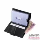 Giultieri fekete patentos álló bőr kártyatartó sgg2038/t