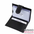 Giultieri fekete patentos álló bőr kártyatartó sgg2038/t