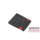 Giultieri fekete / piros gumis férfi bőr pénztárca shg65