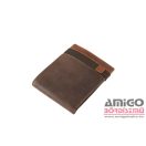 Giultieri sötétbarna gumis férfi bőr pénztárca shg65