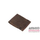 Giultieri sötétbarna gumis férfi bőr pénztárca shg65