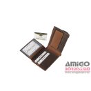 Giultieri sötétbarna gumis férfi bőr pénztárca shg65