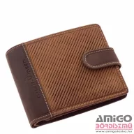   Green deed barna férfi patentos bőr pénztárca gdm1021/t-2