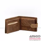 Green deed barna / sárga varrott autós patentos férfi bőr pénztárca a1a09/t