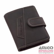   Green deed fekete patentos álló bőr kártyatartó gdd2038/t-5