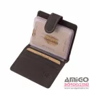 Green deed fekete patentos álló bőr kártyatartó gdd2038/t-5