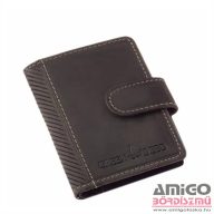   Green deed fekete patentos álló bőr kártyatartó gde2038/t-4