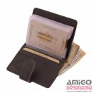 Green deed fekete patentos álló bőr kártyatartó gde2038/t-4