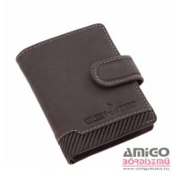   Green deed fekete patentos álló bőr kártyatartó gdi2038/t-3