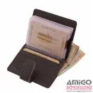 Green deed fekete patentos álló bőr kártyatartó gdl2038/t-3